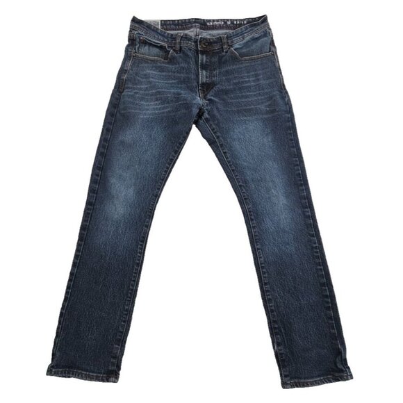 MBX Jeans Men's Size 34x32 Stretch Denim Slim Fit Blue Straight Leg Jeans EUC - Picture 1 of 16